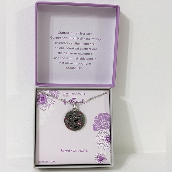 Stainless Steel Love You More Pendant Necklace, New - Picture 2 of 4